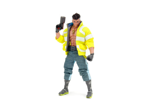 Jada David Martinez Cyberpunk Edgerunners 1:12 front view highlights poseable articulation for dynamic display.