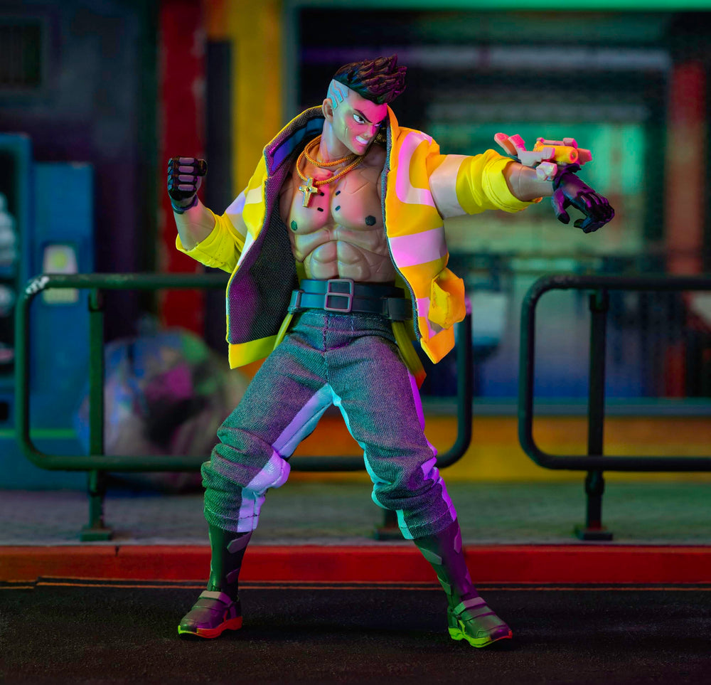 Jada David Martinez Cyberpunk Edgerunners 6-inch figure ideal for shelf display.