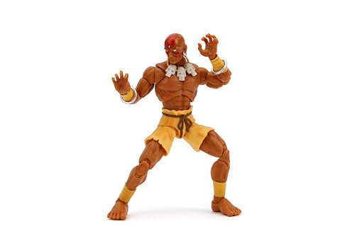 Jada Dhalsim arcade-style packaging with retro game aesthetics.