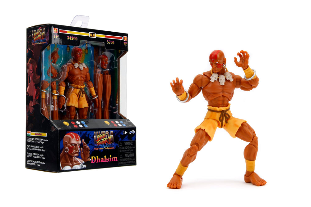 Jada Dhalsim Street Fighter 6-inch figure with authentic display details.
