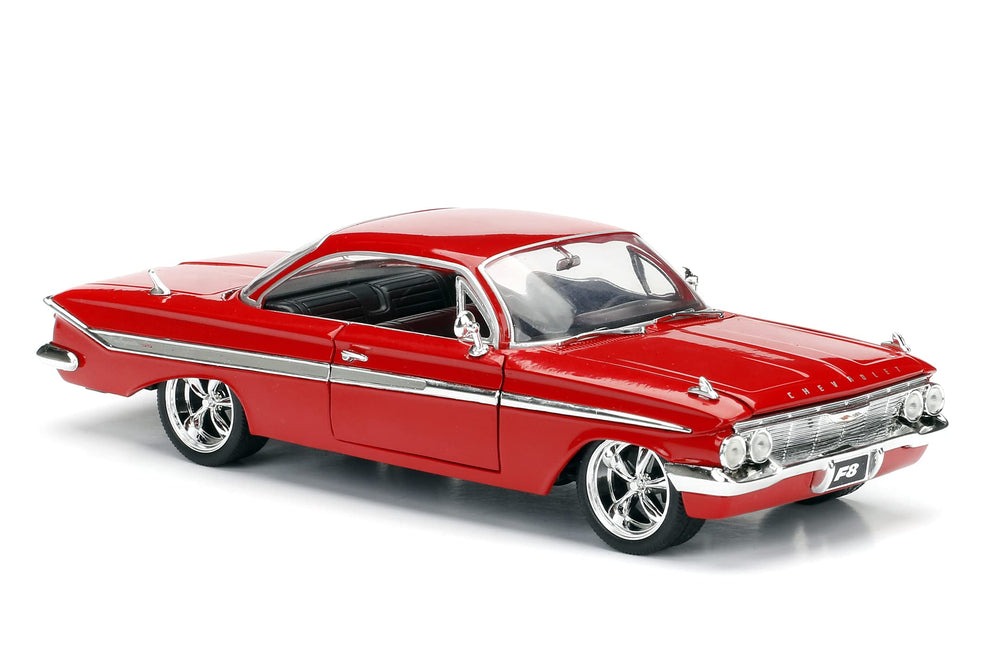 Jada Dom's Chevy Impala (Red) engine compartment with intricate components.