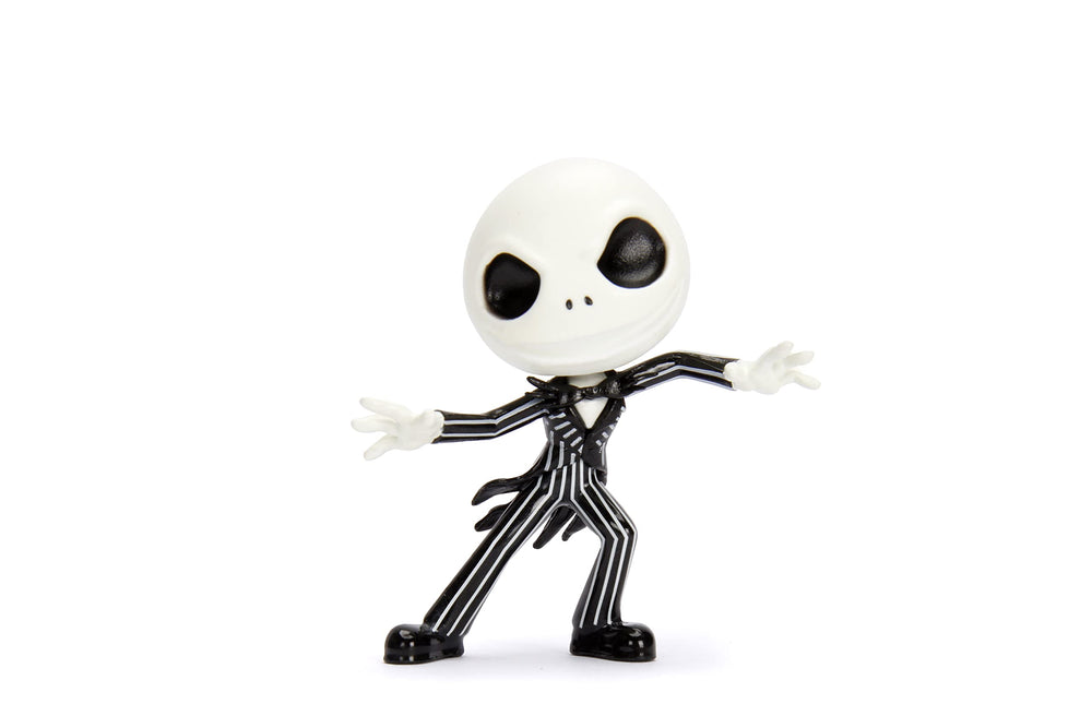 Jada Jack Skellington close-up die-cast figure details for display.