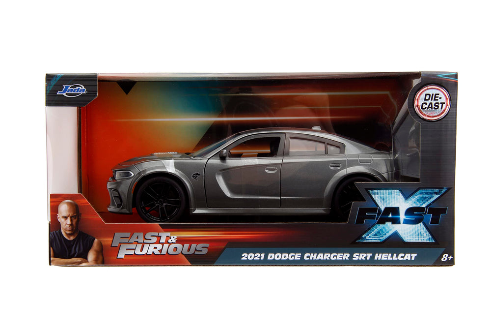 Jada 1:24 Charger with open hood highlighting engine detail.