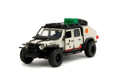 Jada Jeep Gladiator 1:32 front view shows authentic Jurassic World styling for display.