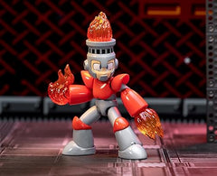 Jada Mega Man 4 Fire Man action figure head alt highlights interchangeable expressions for storytelling.