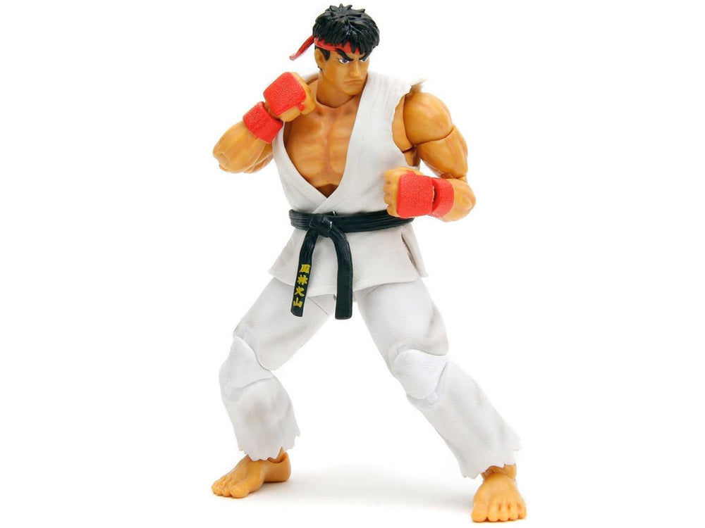 Jada Ryu Street Fighter II 6-inch action figure front view for display and collection.