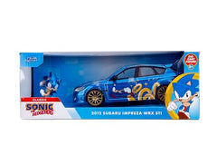 Jada Sonic Subaru STI 1:24 side view highlights precise silhouette and premium rubber tires.