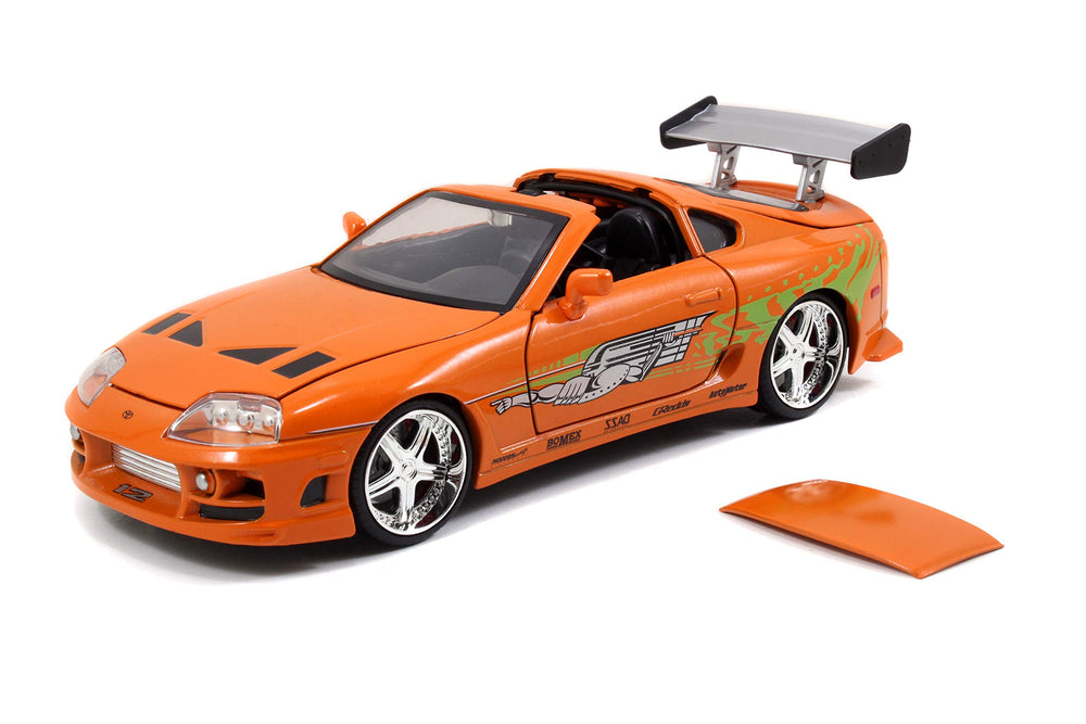 Jada 1:24 scale includes detailed engine compartments and chassis for realism.