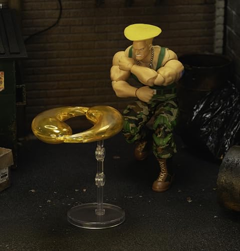 Jada Toys Guile flash kick pose ready for battle display