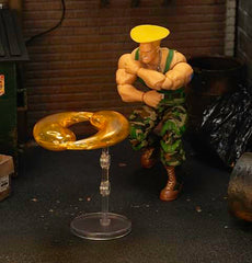 Jada Toys Guile flash kick pose ready for battle display