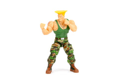 Jada Toys Street Fighter II Guile figure front view highlighting poseability