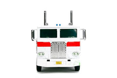 Jada Transformers big rig rear view emphasizes Ghostbusters branding and collectability.