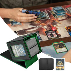 Jaffzora deck box included-dividers help organize decks efficiently.