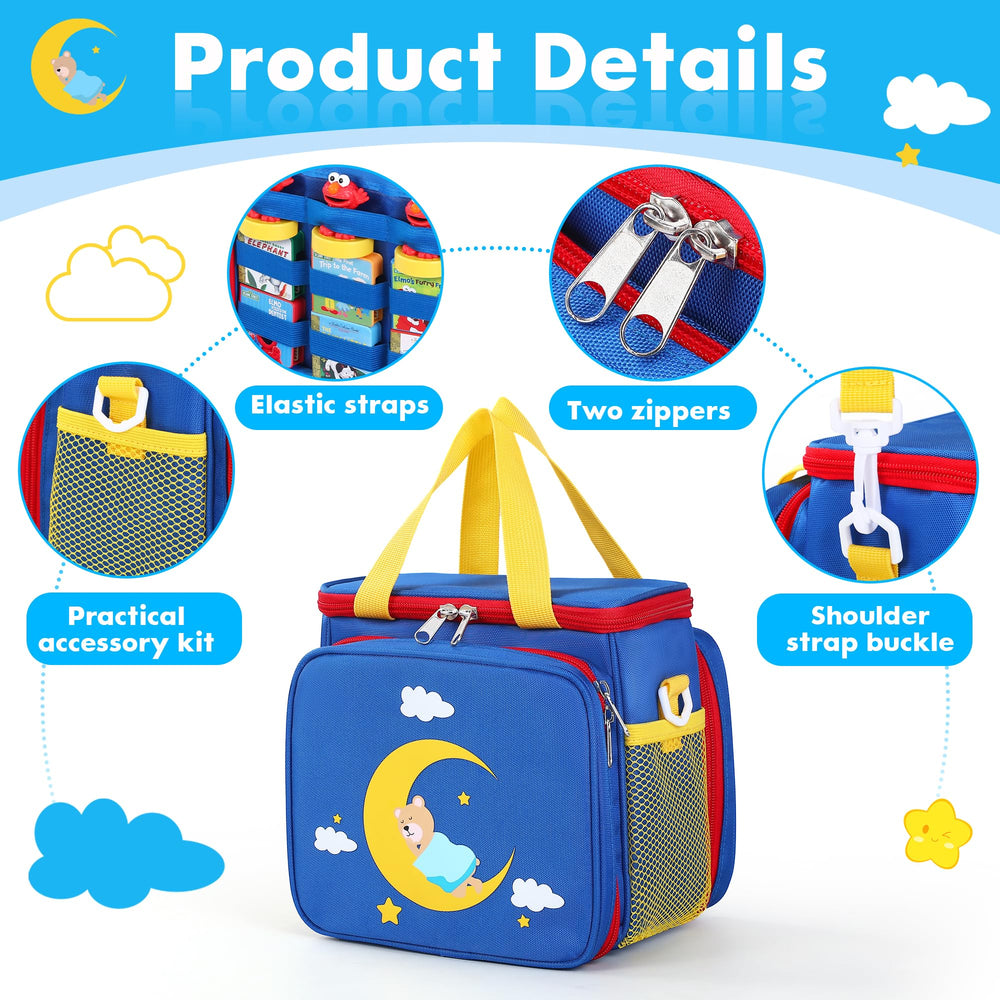 Jaffzora Dream Machine case two-sided-pocket stores chargers and cords neatly.