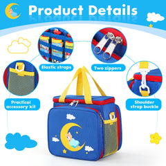 Jaffzora Dream Machine case two-sided-pocket stores chargers and cords neatly.