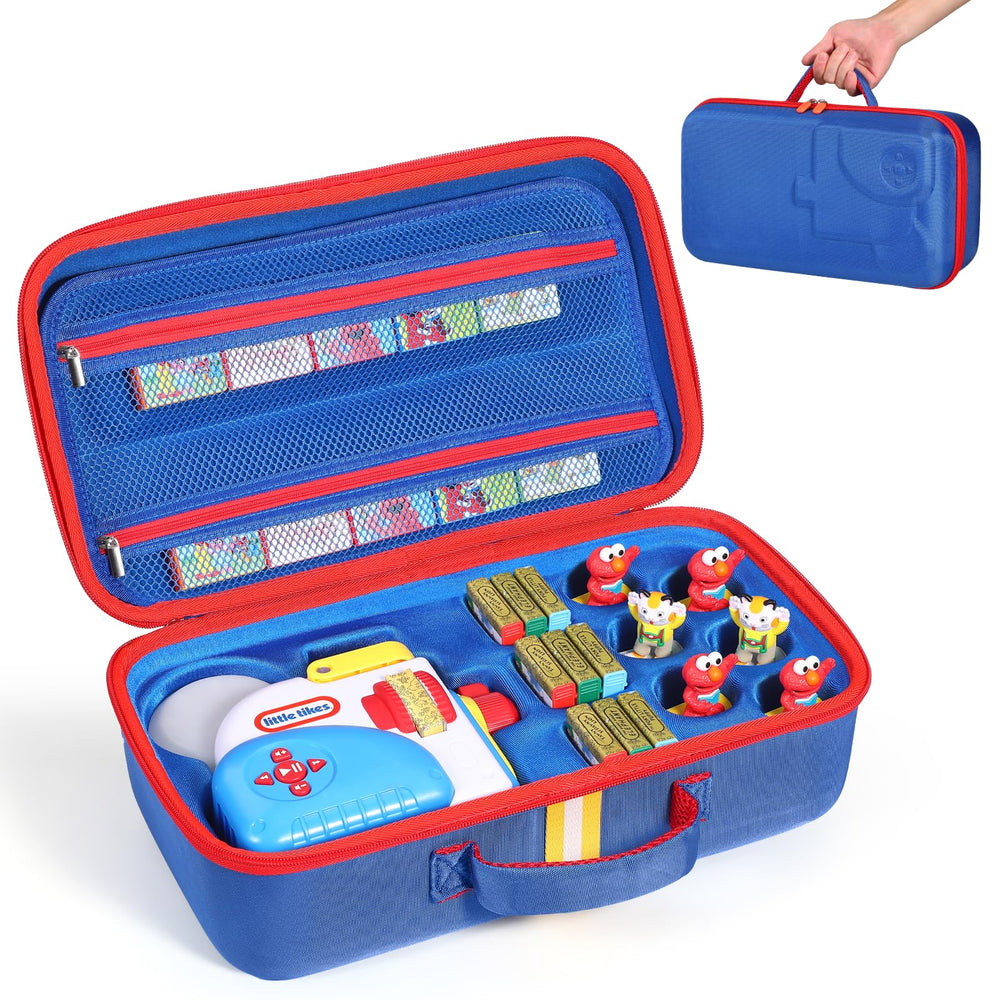 Jaffzora littletikes dream machine case blue top view secure organized storage on the go