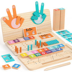 JAiiMen Montessori math toy number blocks visualize counting and early number relationships for preschoolers.