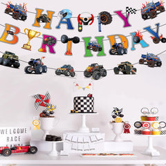 Jajajuegos Monster Truck hanging swirl style B brings vibrant party energy.
