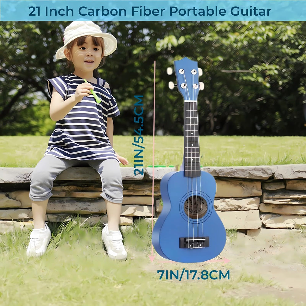 Jakeloo 21-inch blue portable kids guitar for on-the-go music practice