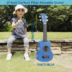 Jakeloo 21-inch blue portable kids guitar for on-the-go music practice