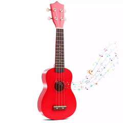 Jakeloo 21-inch wooden kids guitar red supports early musical exploration.