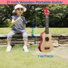 Jakeloo portable 21-inch guitar for on-the-go music practice.