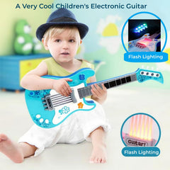 Jakeloo toy guitar with light-up keys for visual feedback during play
