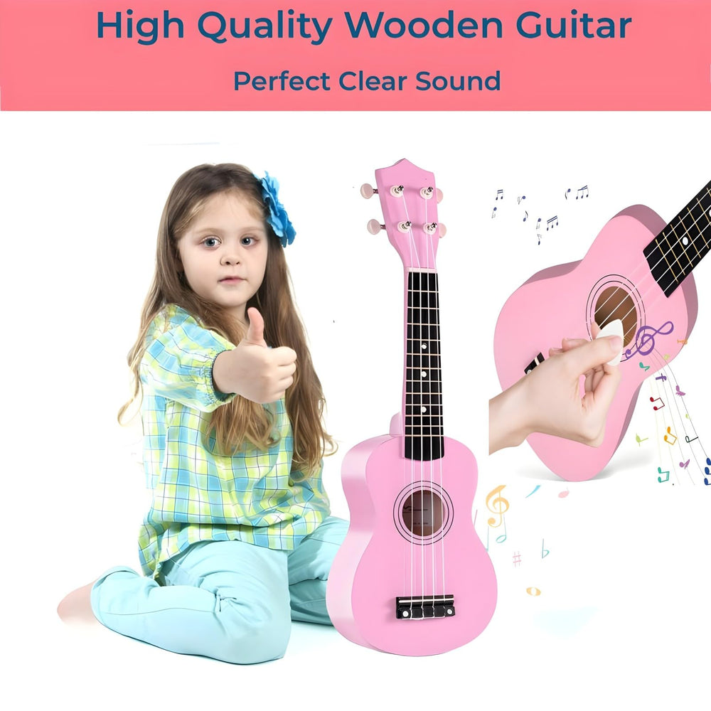 Jakeloo wooden guitar strings close-up, durable plastic strings.
