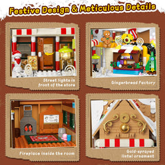 JAKI gingerbread house workshop with glass area for visual learning and play.