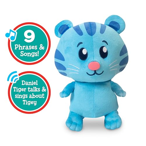 Tigey plush stands 10.5 inches tall for portable fun.