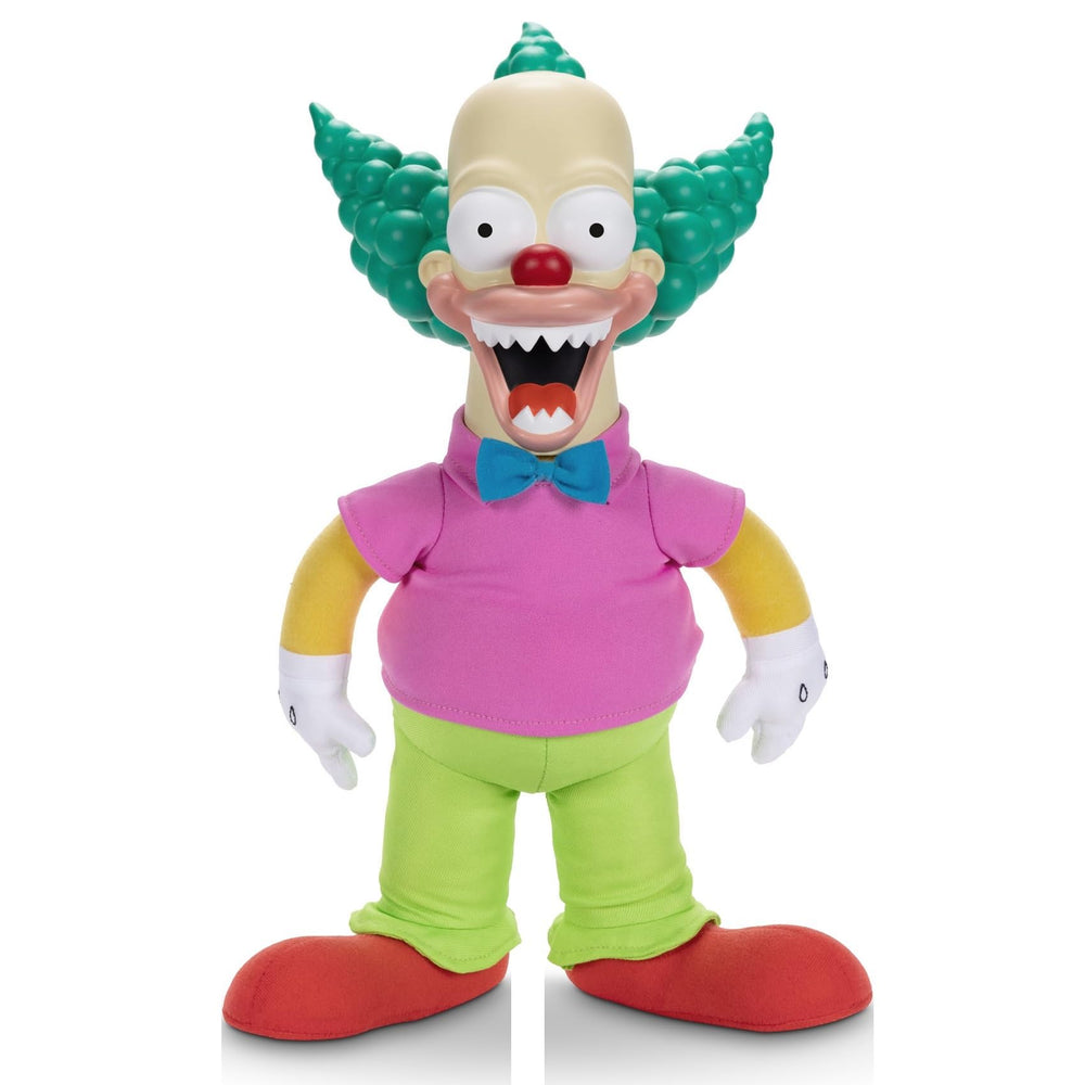 JAKKS Pacific Krusty plush doll stands 16 inches tall for display and play.