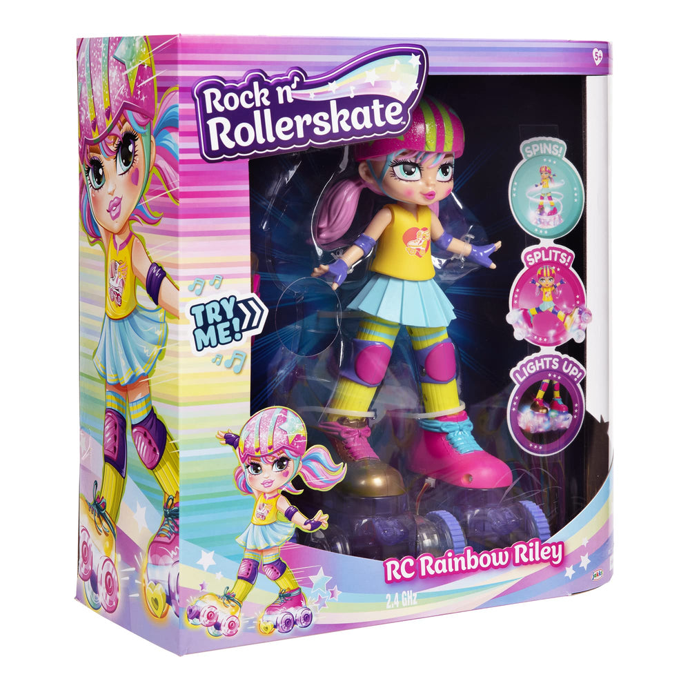 JAKKS Pacific Rainbow Riley can do splits for dramatic skating moments.