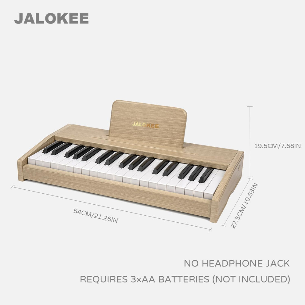 JALOKEE color-coded keyboard stickers enhancing quick learning and play sessions.