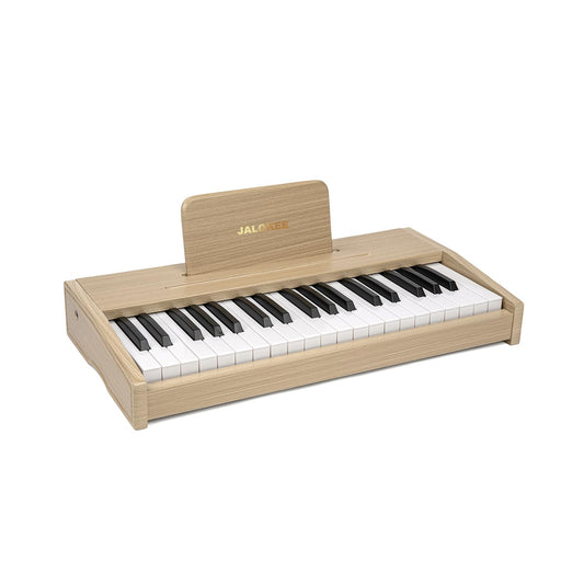 JALOKEE Kids Piano front view in wooden finish, ideal for early music exploration.