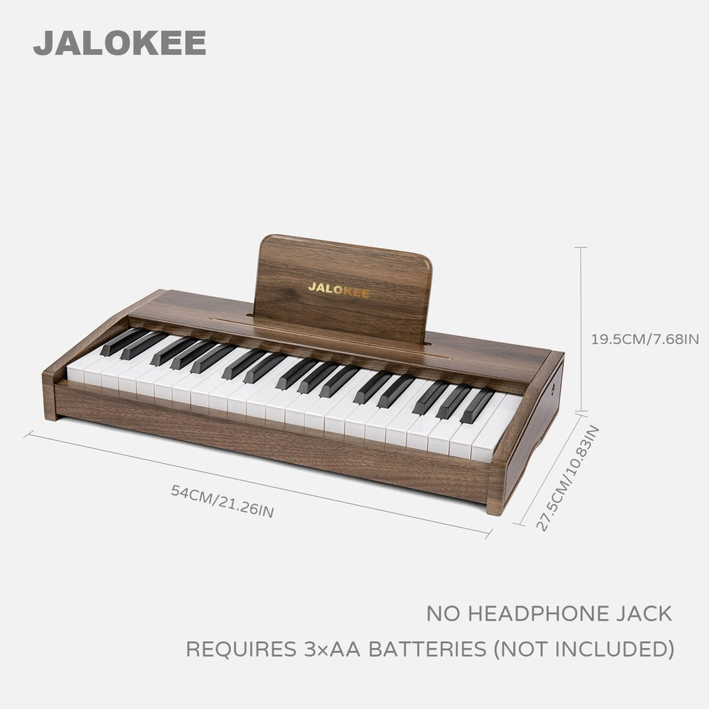 JALOKEE wooden mini upright piano with English songbook supporting early music study.