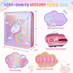 JAMIEWIN unicorn crayons 12-pack for magical coloring pages