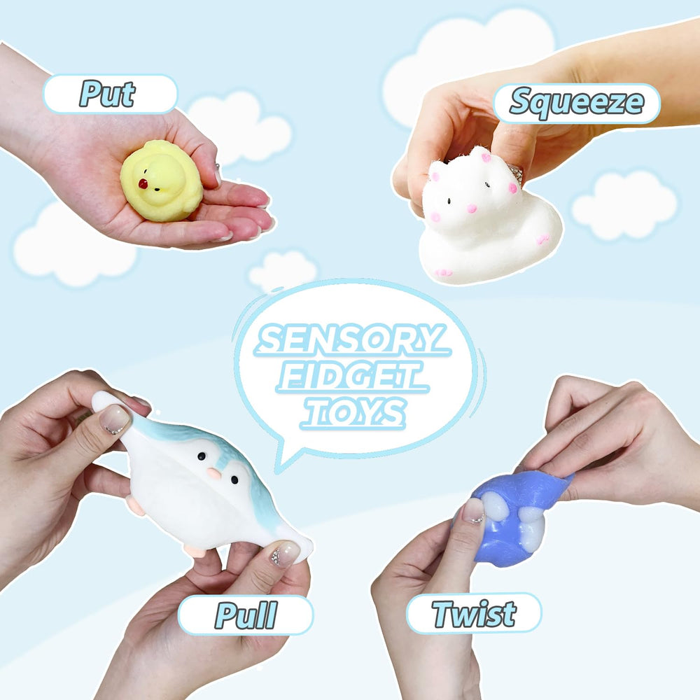 JANESVISSY 8-pcs taba squishy pack cat-paws-1, soft silicone for calming sensory play and focus