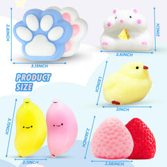 JANESVISSY 8pcs Taba squishies pack cat paws close-up for soothing fidget use