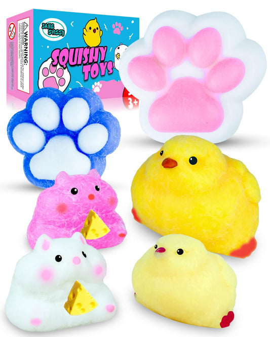 JANESVISSY Taba big chick paws squishy for stress relief and focus.