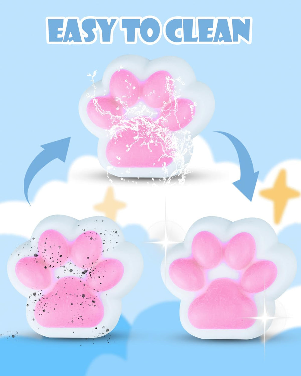 JANESVISSY Taba normal cat paws squishy for fidget fun and focus.