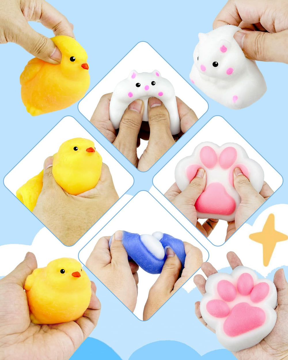 JANESVISSY Taba normal chick squishy for sensory play and relaxation.