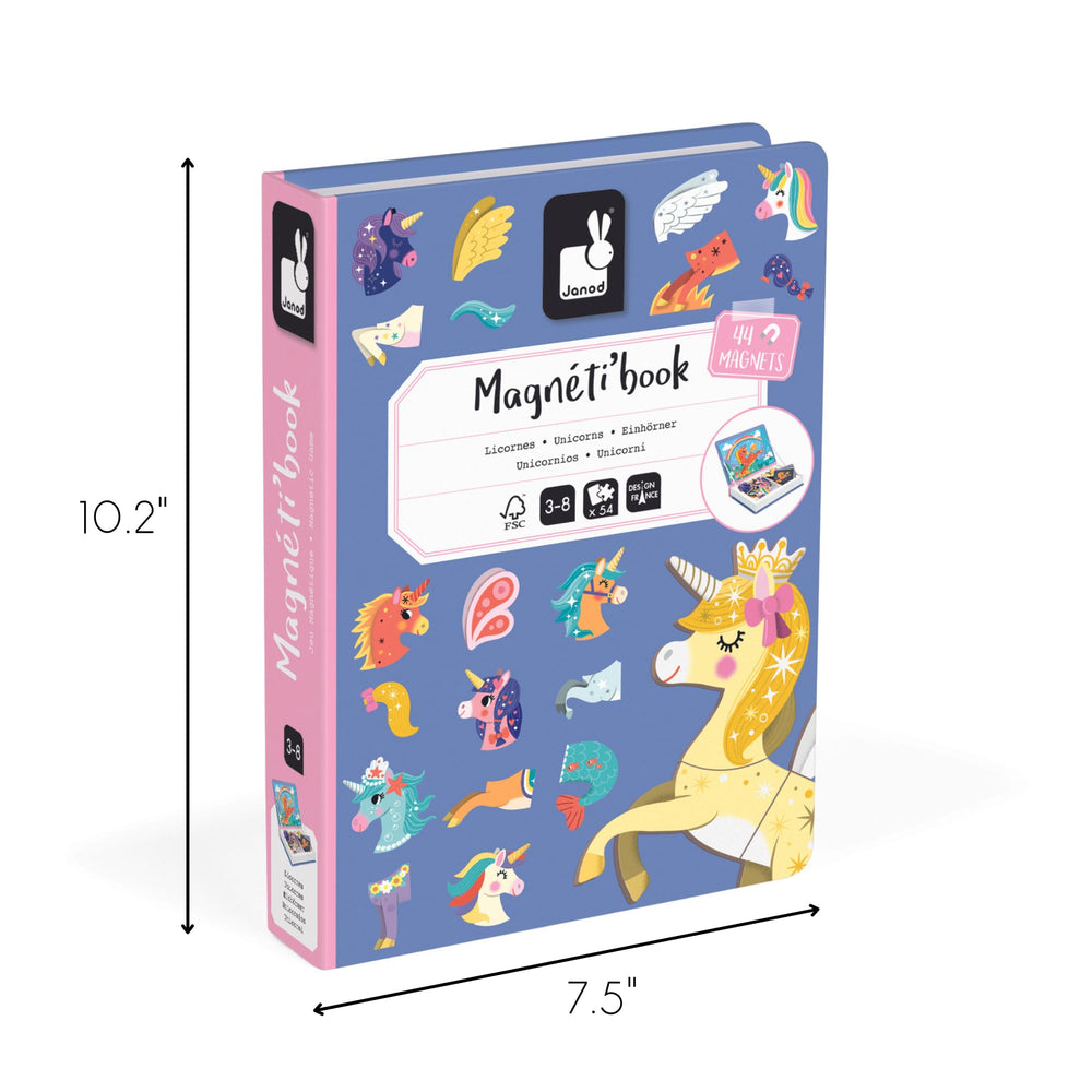 Creative unicorn scenes with Janod Magnéti'Book spark imagination