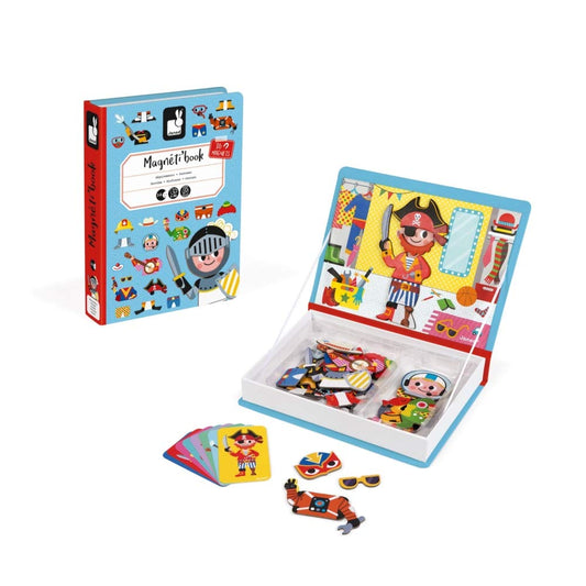 Janod MagnetiBook front cover invites imaginative dress-up play for preschoolers.
