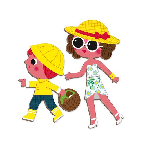 Janod MagnetiBook season-scene magnets enabling creative mix-and-match play.