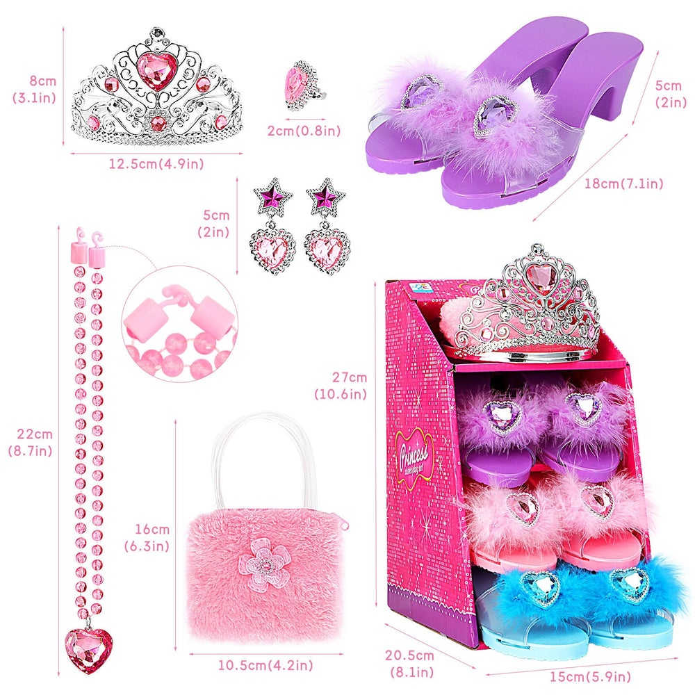 Jaolex princess necklace completes elegant pretend outfits.