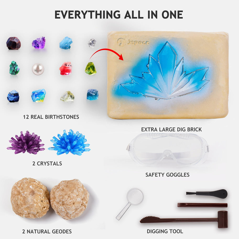 Magnifying glass for inspecting rocks and gems with Japace kit