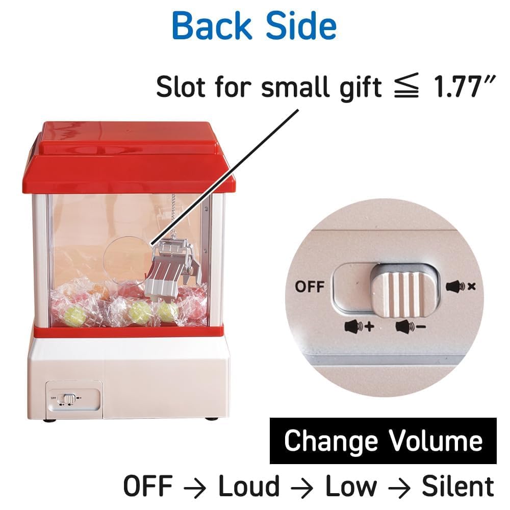 Japard Claw Machine battery compartment ready for portable play.