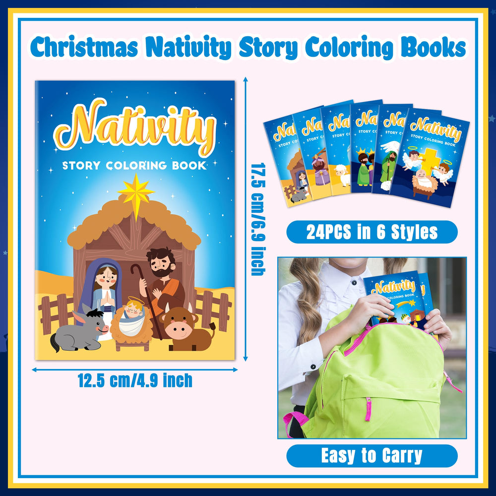 JAPBOR Nativity activity pages show gentle lines for coloring and learning