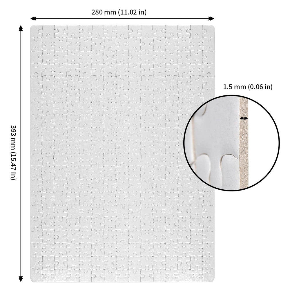JAPCHET 300-piece blank puzzle with clean edges for customization.