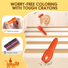 Jar Melo crayon necklace/lanyard for easy storage and transport.